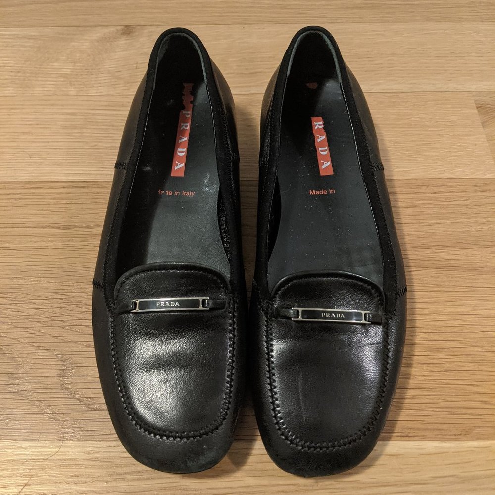 Prada Loafers - Black with rubber sole - Sz 36